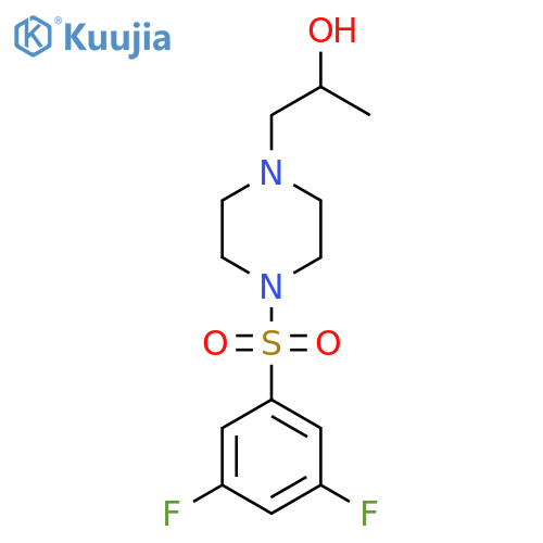 1-4-(3,5-difluorobenzenesulfonyl)piperazin-1-ylpropan-2-ol structure