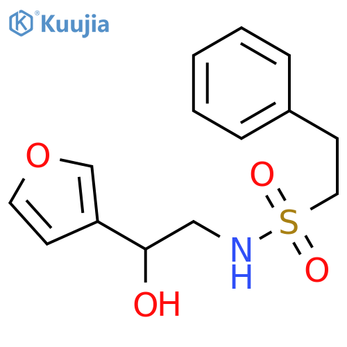 N-[2-(furan-3-yl)-2-hydroxyethyl]-2-phenylethane-1-sulfonamide structure
