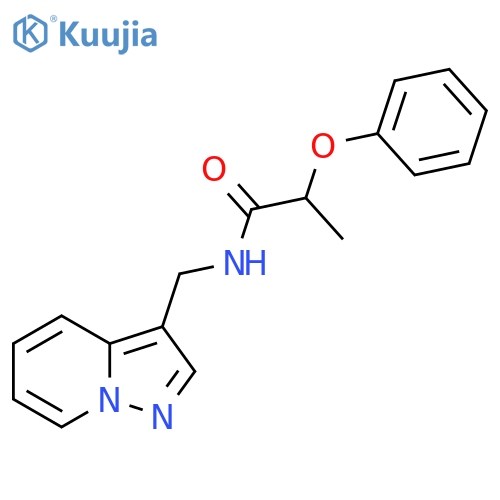 2-phenoxy-N-({pyrazolo1,5-apyridin-3-yl}methyl)propanamide structure
