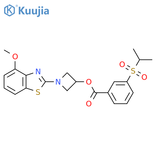 1-(4-methoxy-1,3-benzothiazol-2-yl)azetidin-3-yl 3-(propane-2-sulfonyl)benzoate structure