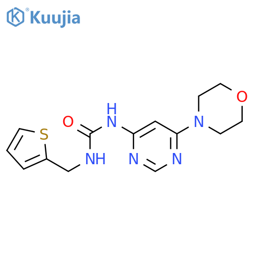 1-6-(morpholin-4-yl)pyrimidin-4-yl-3-(thiophen-2-yl)methylurea structure