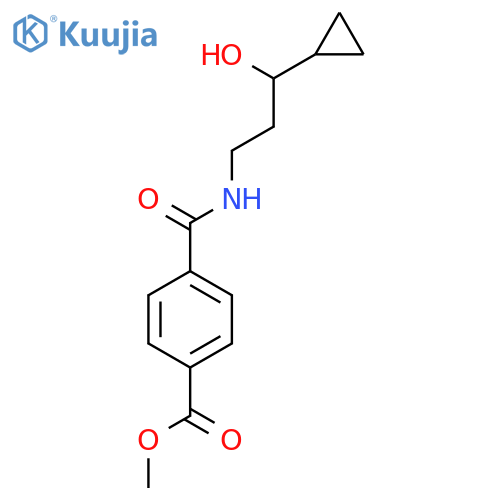 methyl 4-(3-cyclopropyl-3-hydroxypropyl)carbamoylbenzoate structure