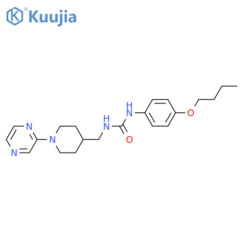 1-(4-butoxyphenyl)-3-{1-(pyrazin-2-yl)piperidin-4-ylmethyl}urea structure