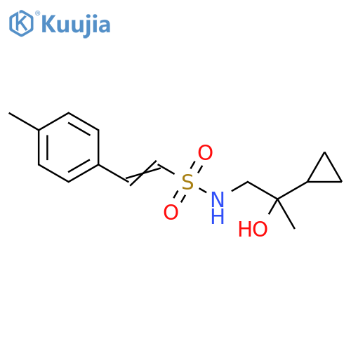 (E)-N-(2-cyclopropyl-2-hydroxypropyl)-2-(4-methylphenyl)ethene-1-sulfonamide structure