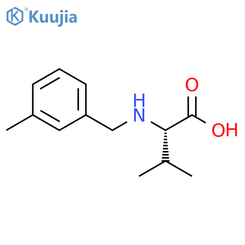3-Methyl-2-(3-methyl-benzylamino)-butyric acid structure