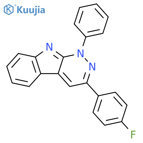 1H-Pyridazino[3,4-b]indole, 3-(4-fluorophenyl)-1-phenyl- structure