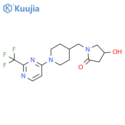 2-Pyrrolidinone,4-hydroxy-1-[[1-[2-(trifluoromethyl)-4-pyrimidinyl]-4-piperidinyl]methyl]- structure