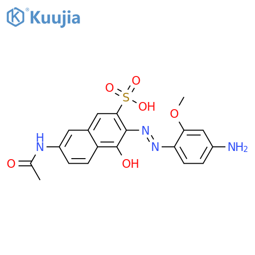 2-Naphthalenesulfonic acid,7-(acetylamino)-3-[(4-amino-2-methoxyphenyl)azo]-4-hydroxy- structure