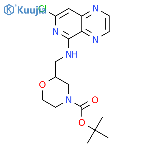 Tert-butyl 2-[[(7-chloropyrido[3,4-b]pyrazin-5-yl)amino]methyl]morpholine-4-carboxylate structure