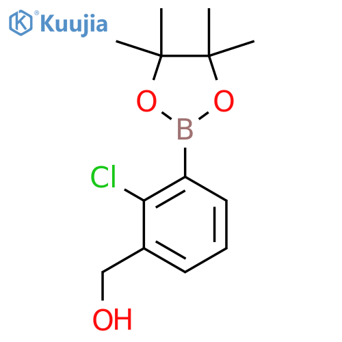 [2-chloro-3-(tetramethyl-1,3,2-dioxaborolan-2-yl)phenyl]methanol structure