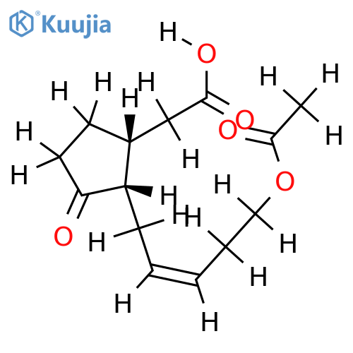 (1'R,5'R)-5-(5'-carboxymethyl-2 -oxocyclopentyl)-3Z-pentenyl acetate structure