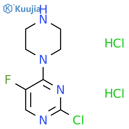 2-Chloro-5-fluoro-4-piperazin-1-ylpyrimidine dihydrochloride structure