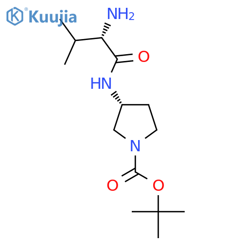 (R)-3-((S)-2-Amino-3-methyl-butyrylamino)-pyrrolidine-1-carboxylic acid tert-butyl ester structure