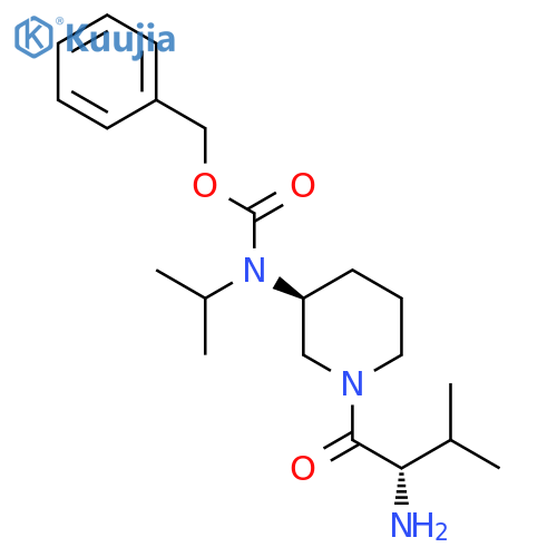 [(S)-1-((S)-2-Amino-3-methyl-butyryl)-piperidin-3-yl]-isopropyl-carbamic acid benzyl ester structure