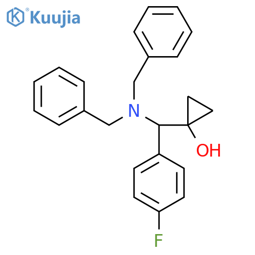 Cyclopropanol, 1-[[bis(phenylmethyl)amino](4-fluorophenyl)methyl]- structure