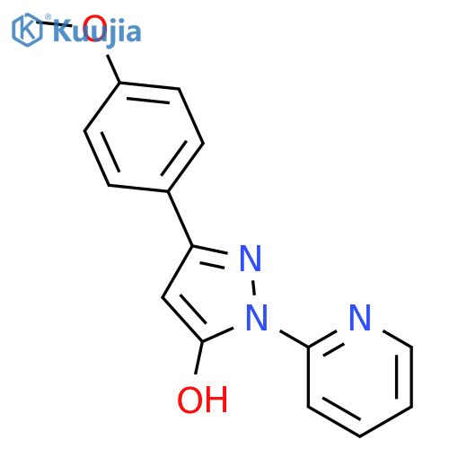3-(4-Methoxyphenyl)-1-pyridin-2-yl-1H-pyrazol-5-ol structure