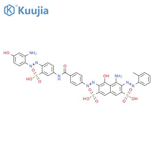 2,7-Naphthalenedisulfonic acid, 4-amino-6-[2-[4-[[[4-[2-(2-amino-4-hydroxyphenyl)diazenyl]-3-sulfophenyl]amino]carbonyl]phenyl]diazenyl]-5-hydroxy-3-[2-(2-methylphenyl)diazenyl]- structure