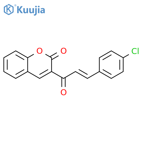 3-[(2E)-3-(4-chlorophenyl)prop-2-enoyl]-2H-chromen-2-one structure