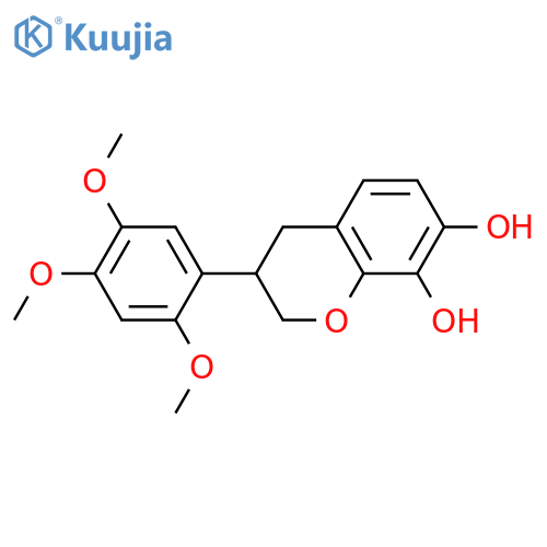 2H-1-Benzopyran-7,8-diol,3,4-dihydro-3-(2,4,5-trimethoxyphenyl)-, (3S)- structure