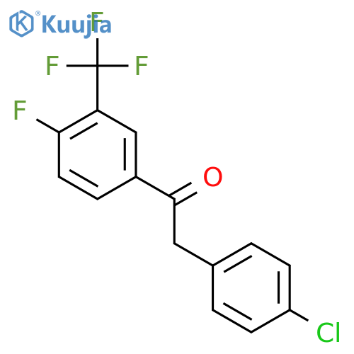 2-(4-Chlorophenyl)-1-[4-fluoro-3-(trifluoromethyl)phenyl]ethanone structure