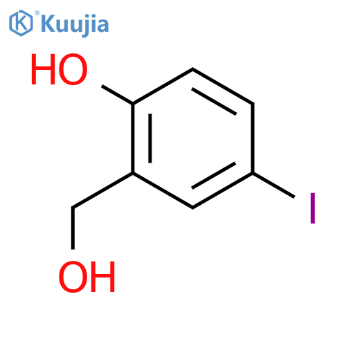 2-(hydroxymethyl)-4-iodophenol structure
