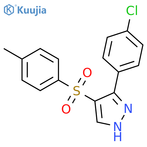 1H-Pyrazole, 3-(4-chlorophenyl)-4-[(4-methylphenyl)sulfonyl]- structure