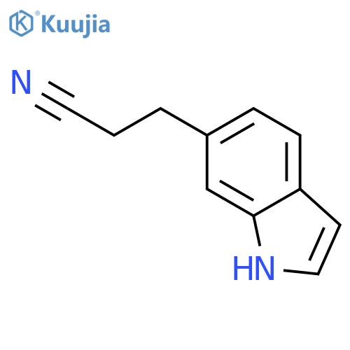 3-(1H-indol-6-yl)propanenitrile structure