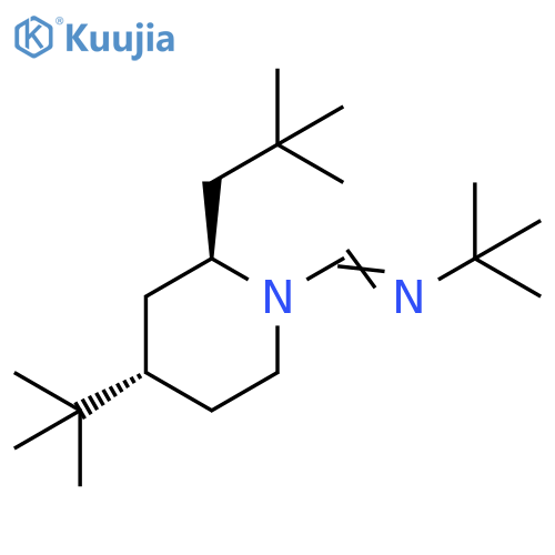 Piperidine, 4-(1,1-dimethylethyl)-1-[[(1,1-dimethylethyl)imino]methyl]-2-(2,2-dimethylpropyl)-, trans- (9CI) structure