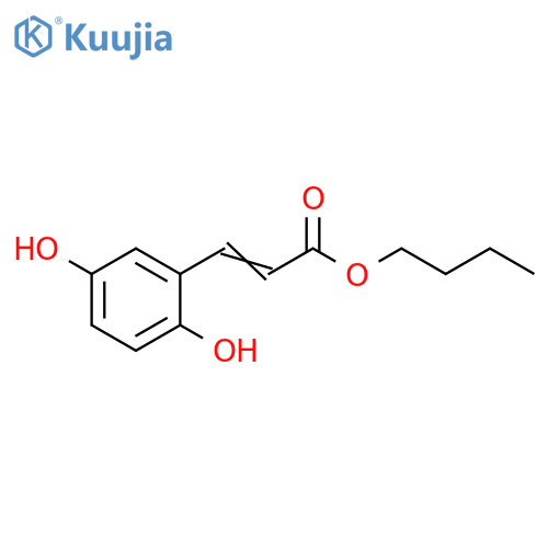 2-Propenoic acid, 3-(2,5-dihydroxyphenyl)-, butyl ester structure