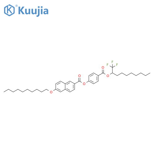 2-Naphthalenecarboxylic acid, 6-(decyloxy)-, 4-[[[1-(trifluoromethyl)nonyl]oxy]carbonyl]phenyl ester structure