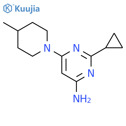 2-cyclopropyl-6-(4-methylpiperidin-1-yl)pyrimidin-4-amine structure