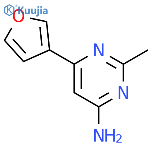 6-(furan-3-yl)-2-methylpyrimidin-4-amine structure