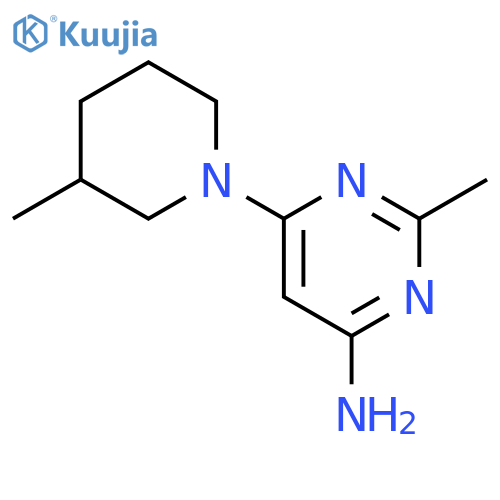 2-methyl-6-(3-methylpiperidin-1-yl)pyrimidin-4-amine structure