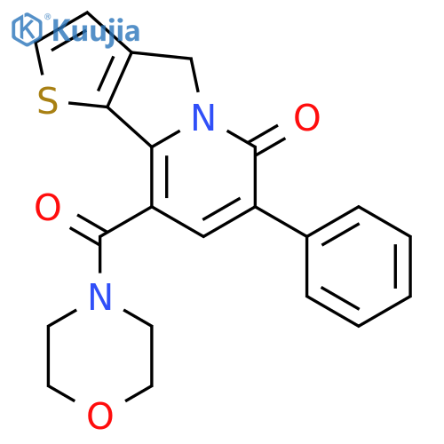 Thieno[2,3-a]indolizin-6(4H)-one,9-(4-morpholinylcarbonyl)-7-phenyl- structure