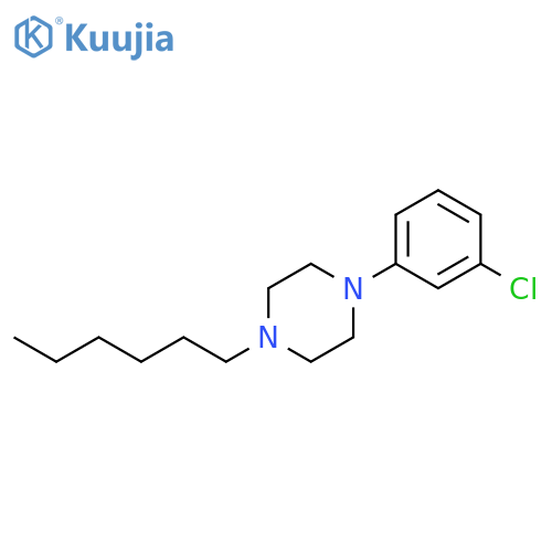 Piperazine, 1-(3-chlorophenyl)-4-hexyl- structure