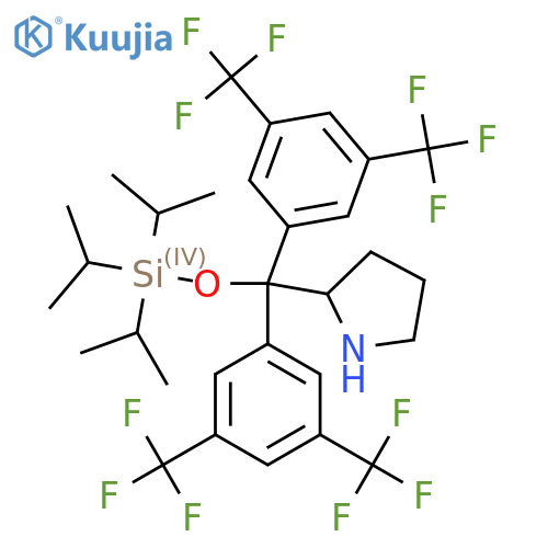(S)-2-[Bis[3,5-bis(trifluoromethyl)phenyl][[trisisopropylsilyl]oxy]methyl]pyrrolidine structure