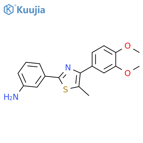 3-[4-(3,4-Dimethoxy-phenyl)-5-methyl-thiazol-2-yl]-phenylamine structure
