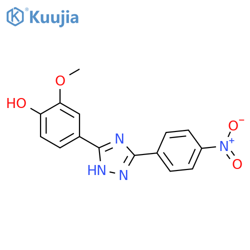 2-Methoxy-4-[5-(4-nitro-phenyl)-2H-[1,2,4]triazol-3-yl]-phenol structure