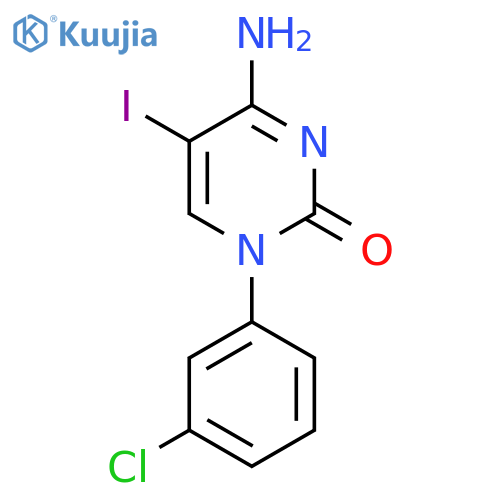 4-Amino-1-(3-chlorophenyl)-5-iodopyrimidin-2(1H)-one structure