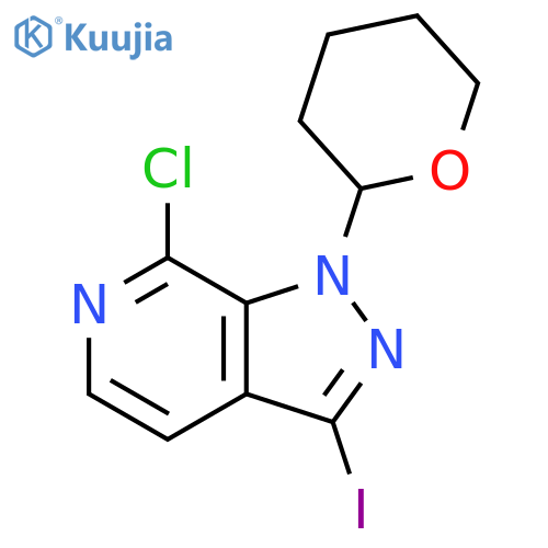 7-Chloro-1-(tetrahydro-2H-pyran-2-yl)-3-iodo-1H-pyrazolo3,4-cpyridine structure