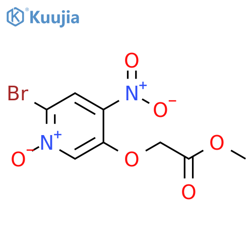 Methyl 2-[(6-bromo-4-nitro-1-oxido-3-pyridinyl)oxy]acetate structure