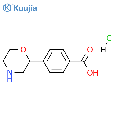 4-(morpholin-2-yl)benzoic acid hydrochloride structure