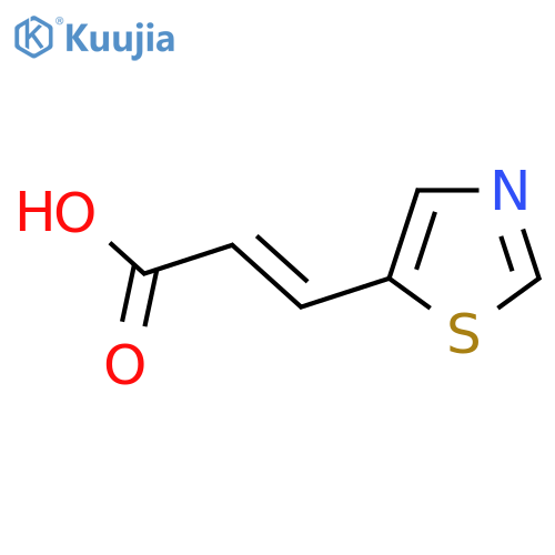 (2E)-3-(1,3-thiazol-5-yl)prop-2-enoic acid structure