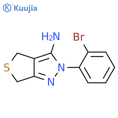 2-(2-Bromo-phenyl)-2,6-dihydro-4H-thieno3,4-cpyrazol-3-ylamine structure
