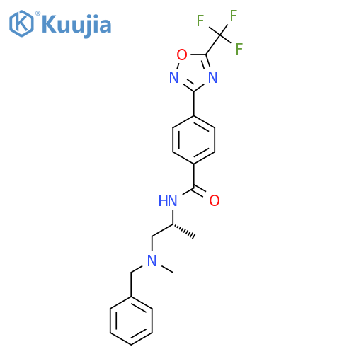 (R)-N-(1-(benzyl(methyl)amino)propan-2-yl)-4-(5-(trifluoromethyl)-1,2,4-oxadiazol-3-yl)benzamide structure