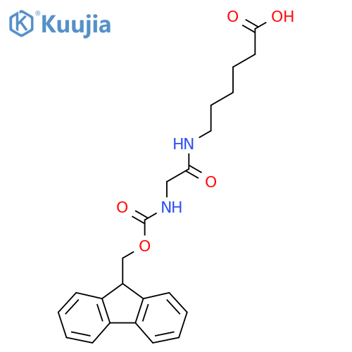 6-2-({(9H-fluoren-9-yl)methoxycarbonyl}amino)acetamidohexanoic acid structure