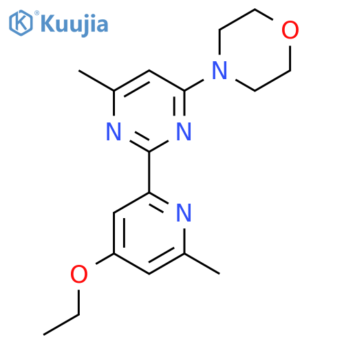 Morpholine, 4-[2-(4-ethoxy-6-methyl-2-pyridinyl)-6-methyl-4-pyrimidinyl]- structure