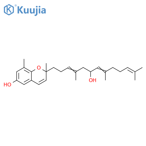 2H-1-Benzopyran-6-ol, 2-(6-hydroxy-4,8,12-trimethyl-3,7,11-tridecatrienyl)-2,8-dimethyl- (9CI) structure