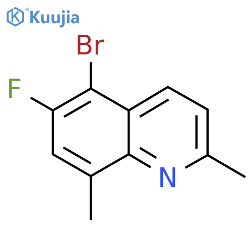 5-Bromo-6-fluoro-2,8-dimethylquinoline structure