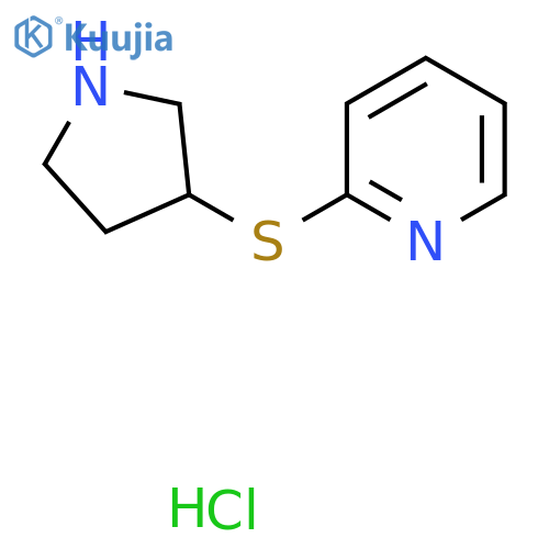 2-(pyrrolidin-3-ylsulfanyl)pyridine hydrochloride structure